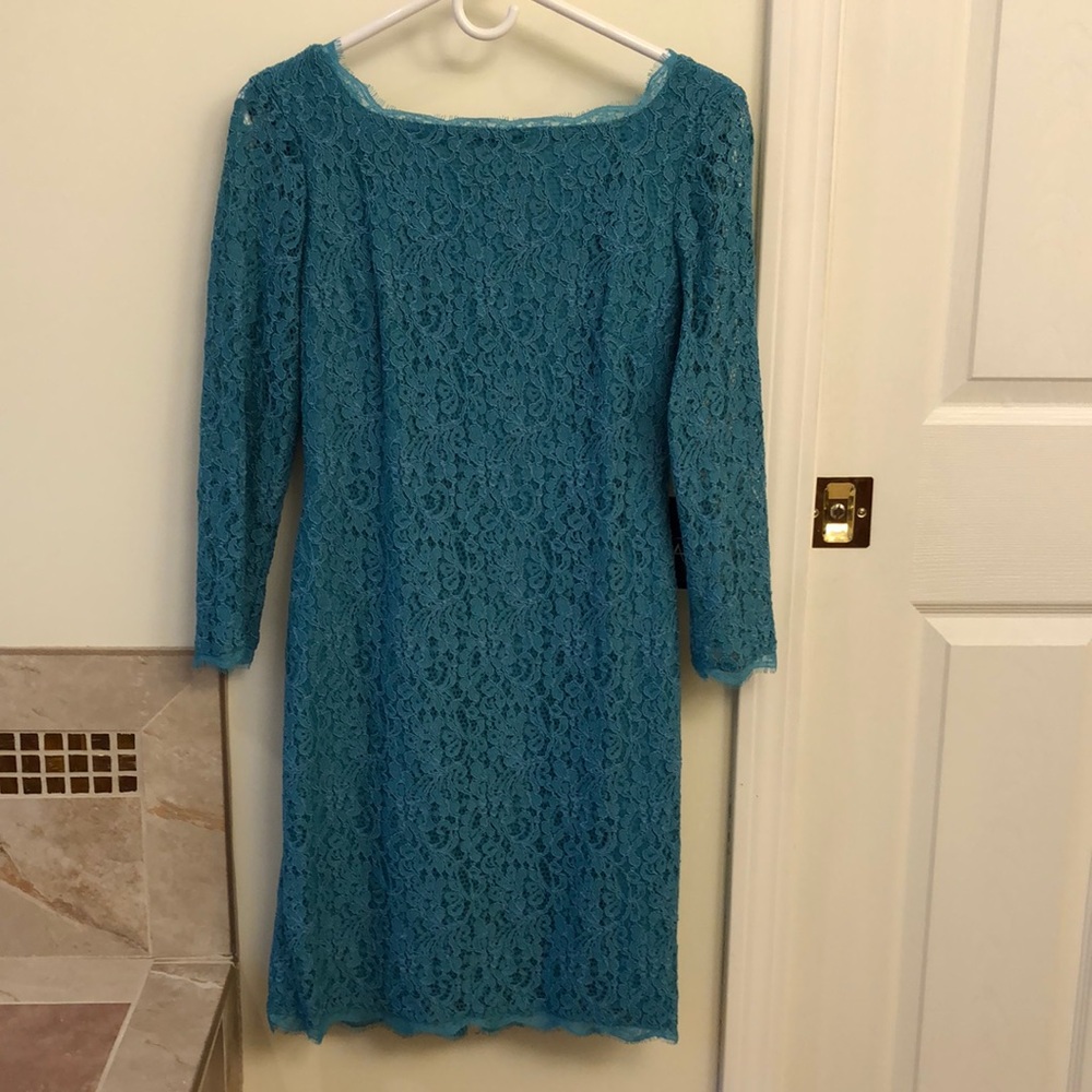 Adrianna Papell long sleeve lace dress